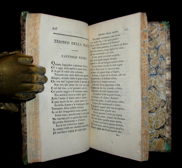 1812 Rare Italian Book set - Petrarch - Le Rime de Francesco Petrarca