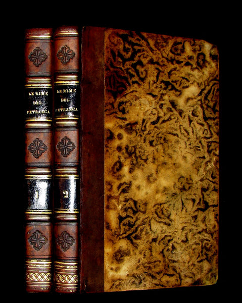 1812 Rare Italian Book set - Petrarch - Le Rime de Francesco Petrarca