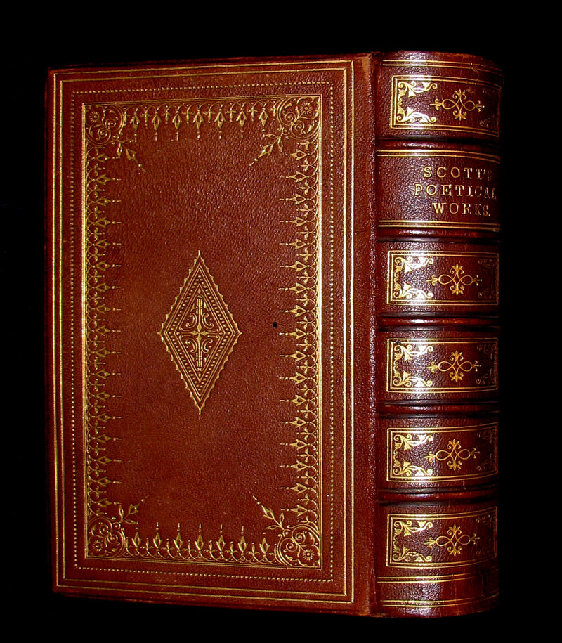 1857 Rare Book ~ The Poetical Works of Sir Walter Scott Illustrated by E. H. Corbould