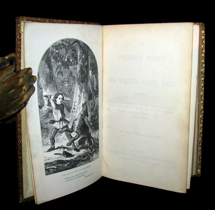 1857 Rare Book ~ The Poetical Works of Sir Walter Scott Illustrated by E. H. Corbould