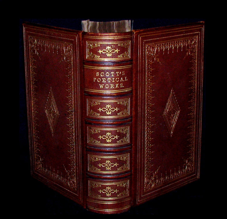 1857 Rare Book ~ The Poetical Works of Sir Walter Scott Illustrated by E. H. Corbould