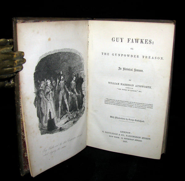 1857 Rare Book - Guy Fawkes, or the Gunpowder Treason illustrated by CRUIKSHANK
