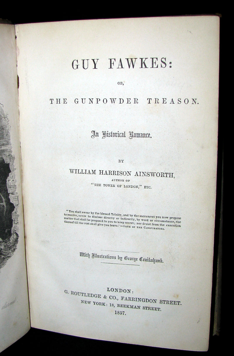 1857 Rare Book - Guy Fawkes, or the Gunpowder Treason illustrated by CRUIKSHANK