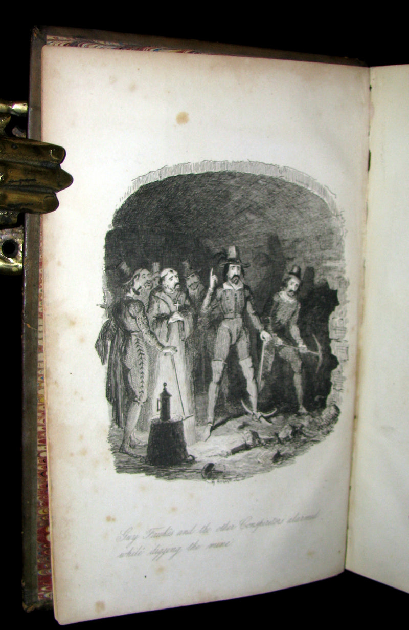 1857 Rare Book - Guy Fawkes, or the Gunpowder Treason illustrated by CRUIKSHANK