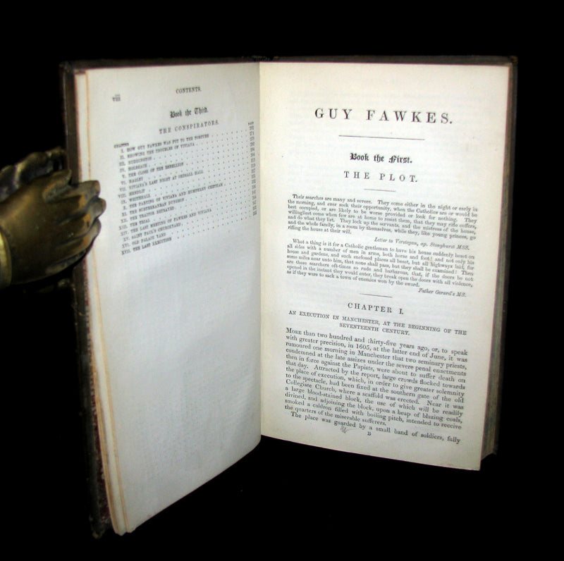 1857 Rare Book - Guy Fawkes, or the Gunpowder Treason illustrated by CRUIKSHANK