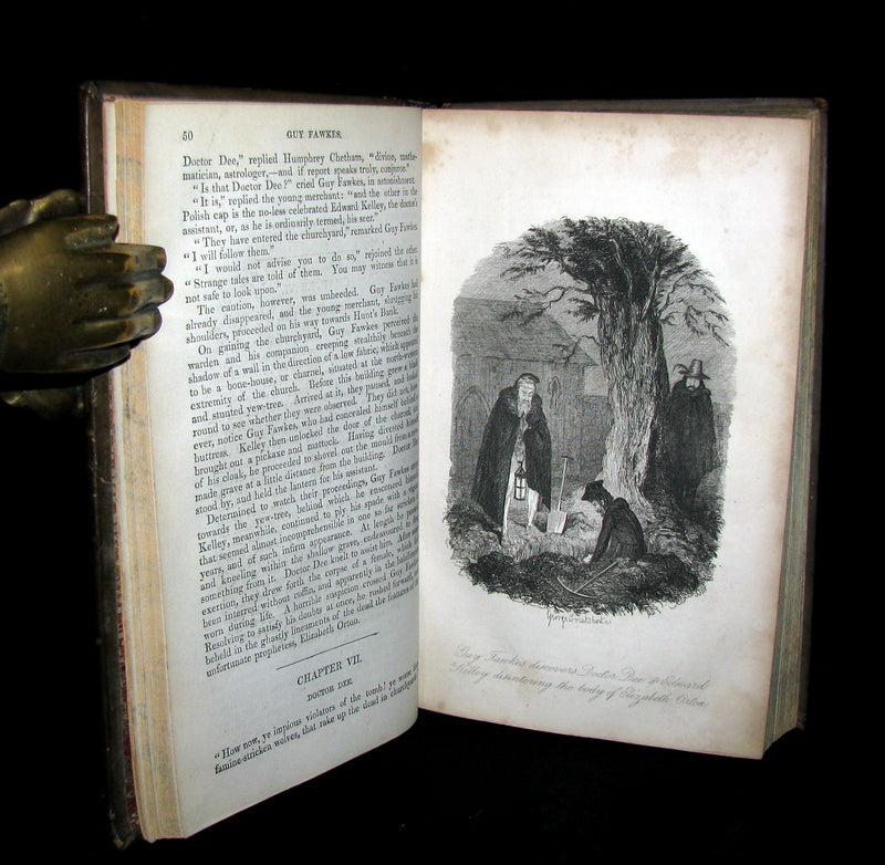 1857 Rare Book - Guy Fawkes, or the Gunpowder Treason illustrated by CRUIKSHANK
