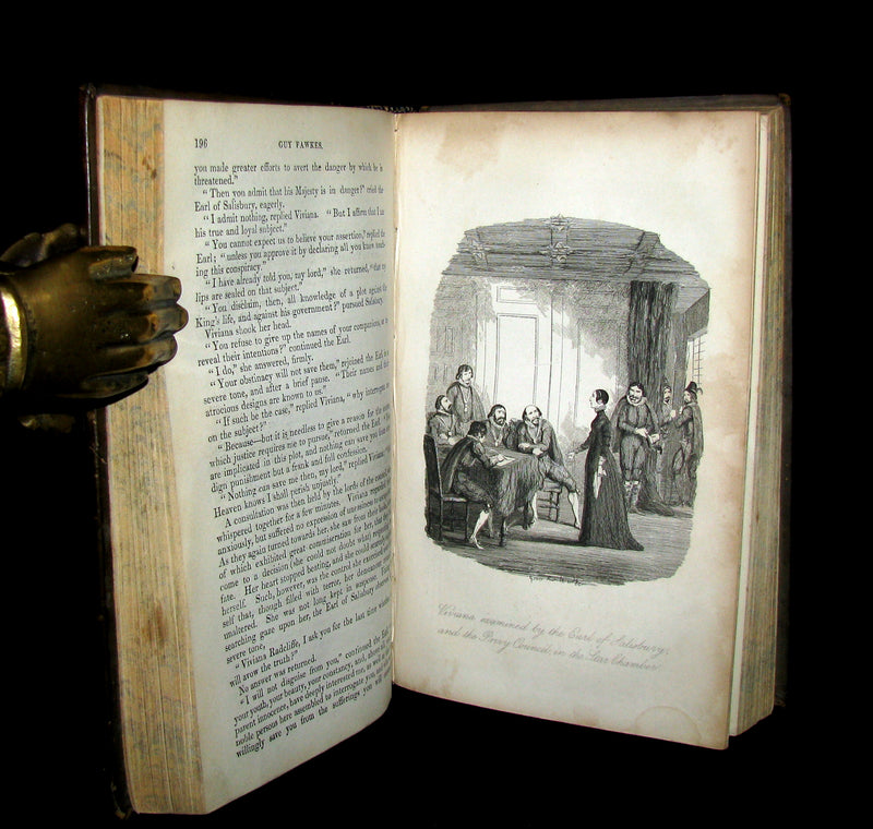 1857 Rare Book - Guy Fawkes, or the Gunpowder Treason illustrated by CRUIKSHANK