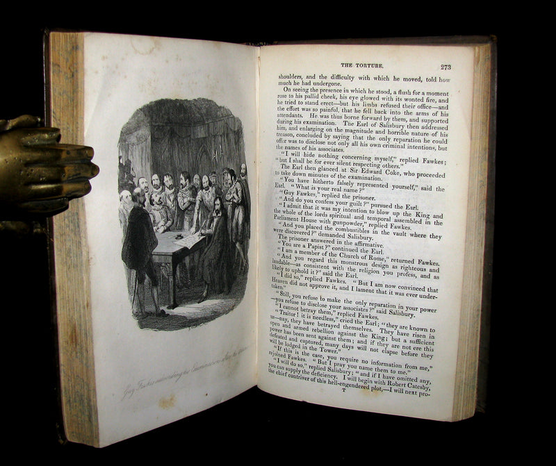 1857 Rare Book - Guy Fawkes, or the Gunpowder Treason illustrated by CRUIKSHANK