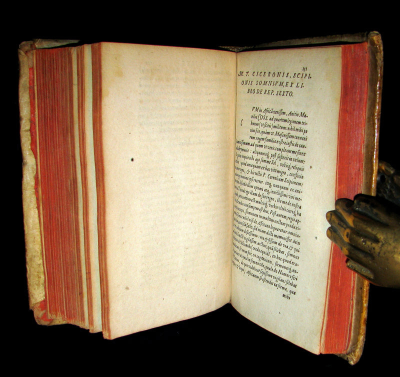 1574 Rare Latin vellum Book - Cicero Philosophy - The Dream of Scipio - Philosophicorum