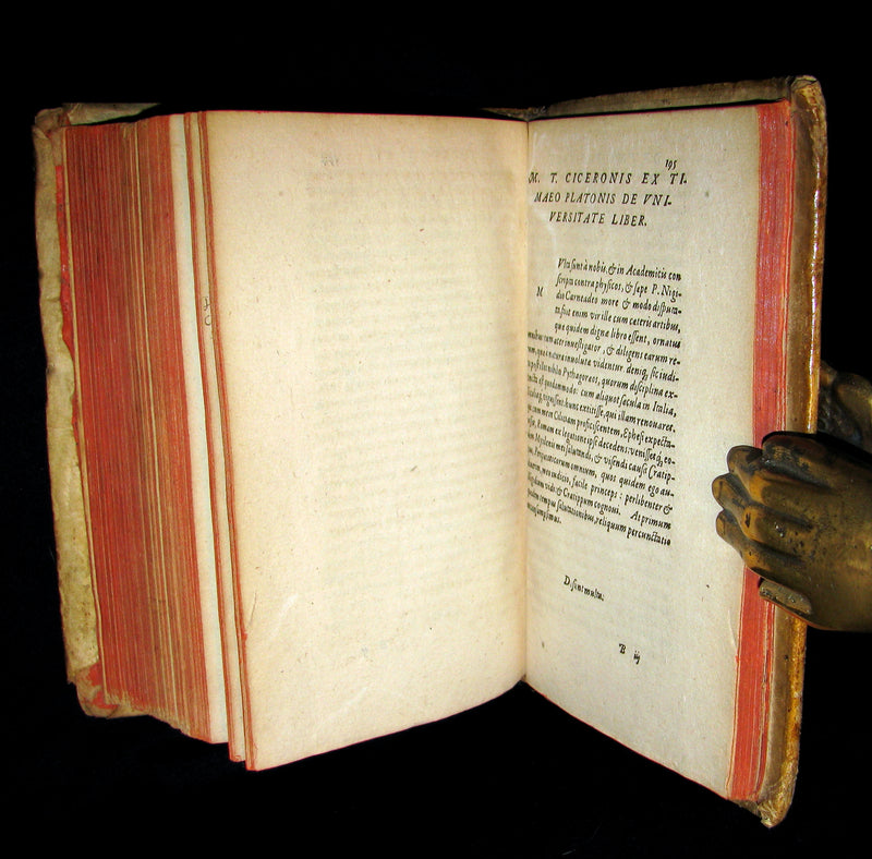 1574 Rare Latin vellum Book - Cicero Philosophy - The Dream of Scipio - Philosophicorum