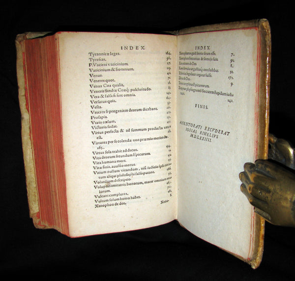 1574 Rare Latin vellum Book - Cicero Philosophy - The Dream of Scipio - Philosophicorum