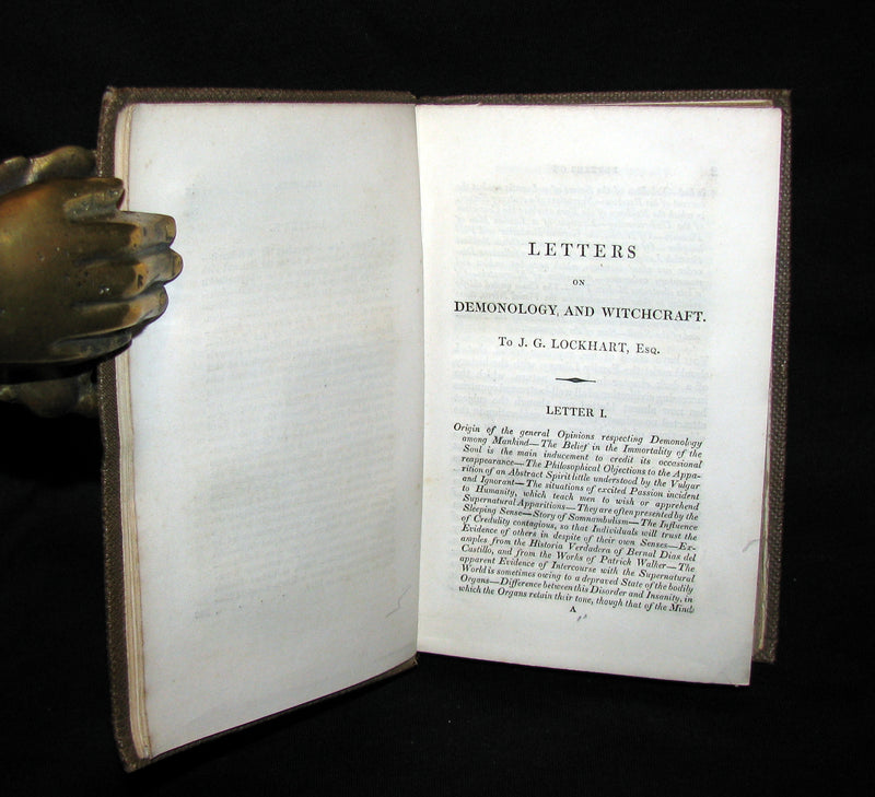 1831 Rare 2ndED Walter Scott - Letters on Demonology & Witchcraft - WITCHES & FAIRIES