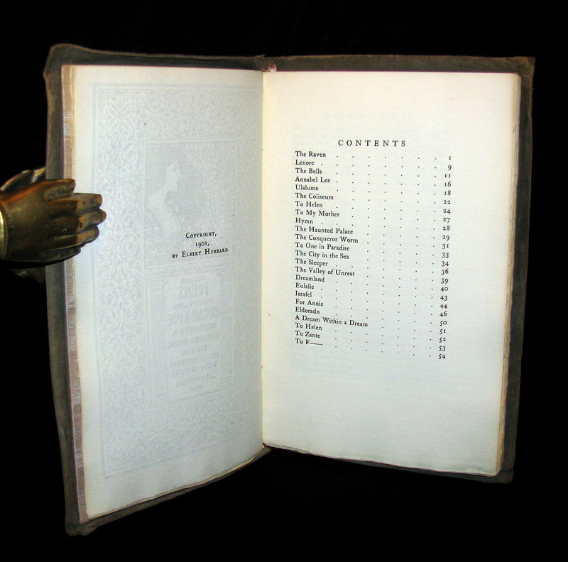 1901 Rare Book -The Roycrofters Edition of the Poems by Edgar Allan POE