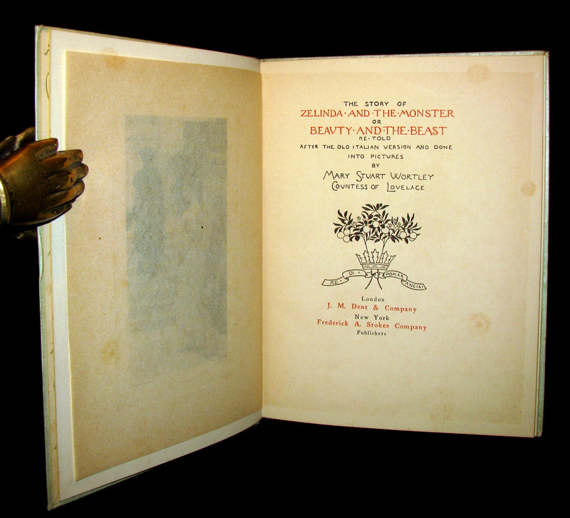 1895 Very Scarce Book - The Story of Zelinda and the Monster; or, Beauty and the Beast.