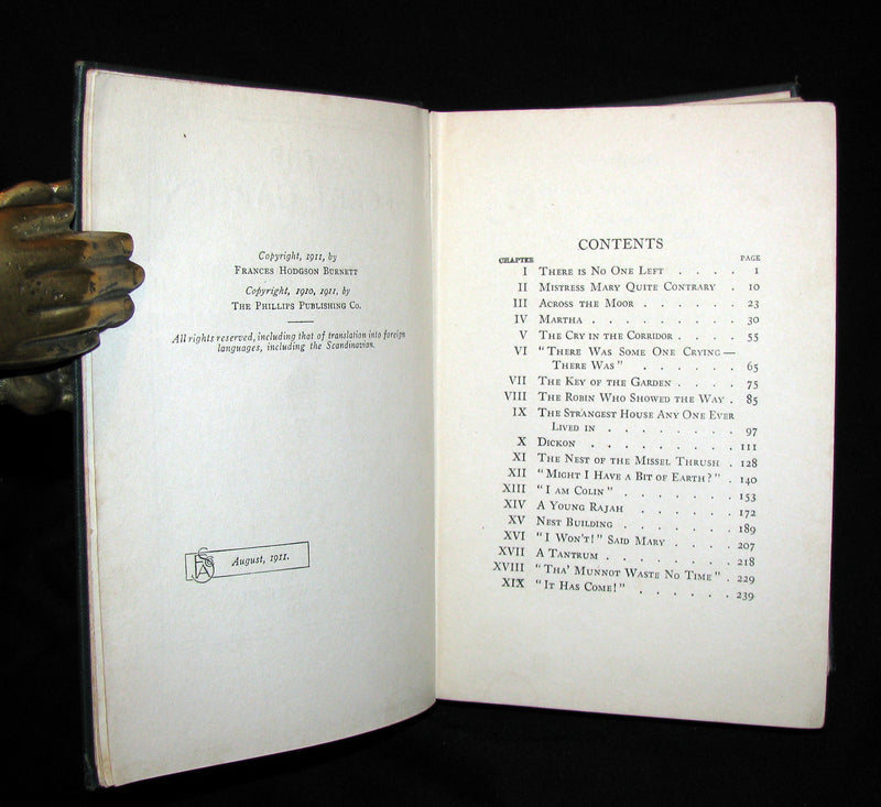 1911 Rare Book - The Secret Garden by Frances Hodgson Burnett. Second Edition.