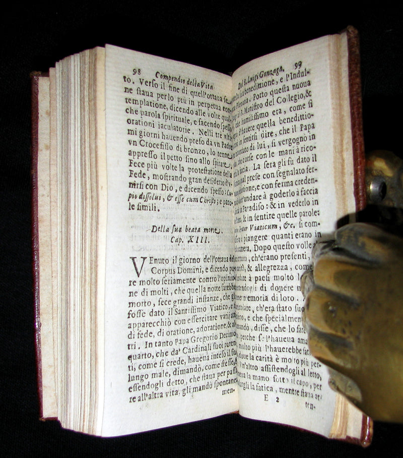 1628 Scarce Andreoli / ROSPIGLIOSI BINDERY WORK - Vita del b. Luigi Gonzaga.
