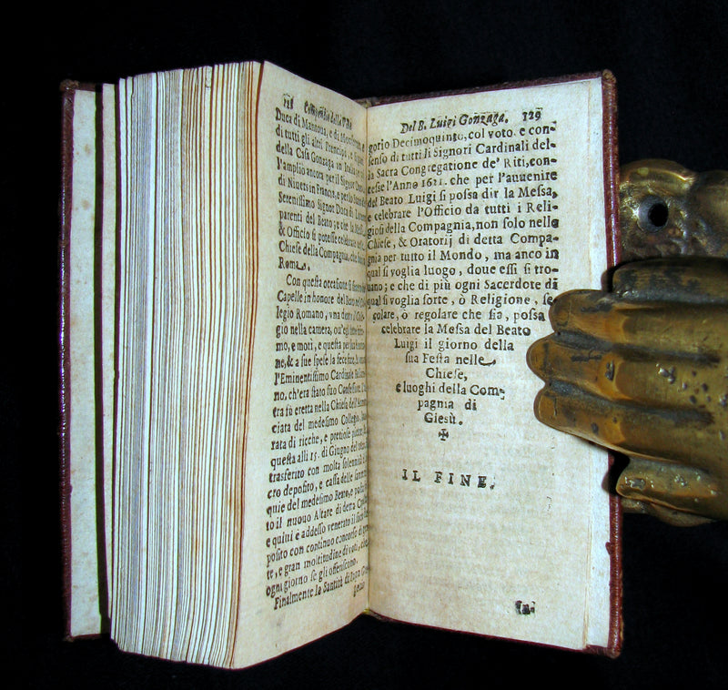 1628 Scarce Andreoli / ROSPIGLIOSI BINDERY WORK - Vita del b. Luigi Gonzaga.