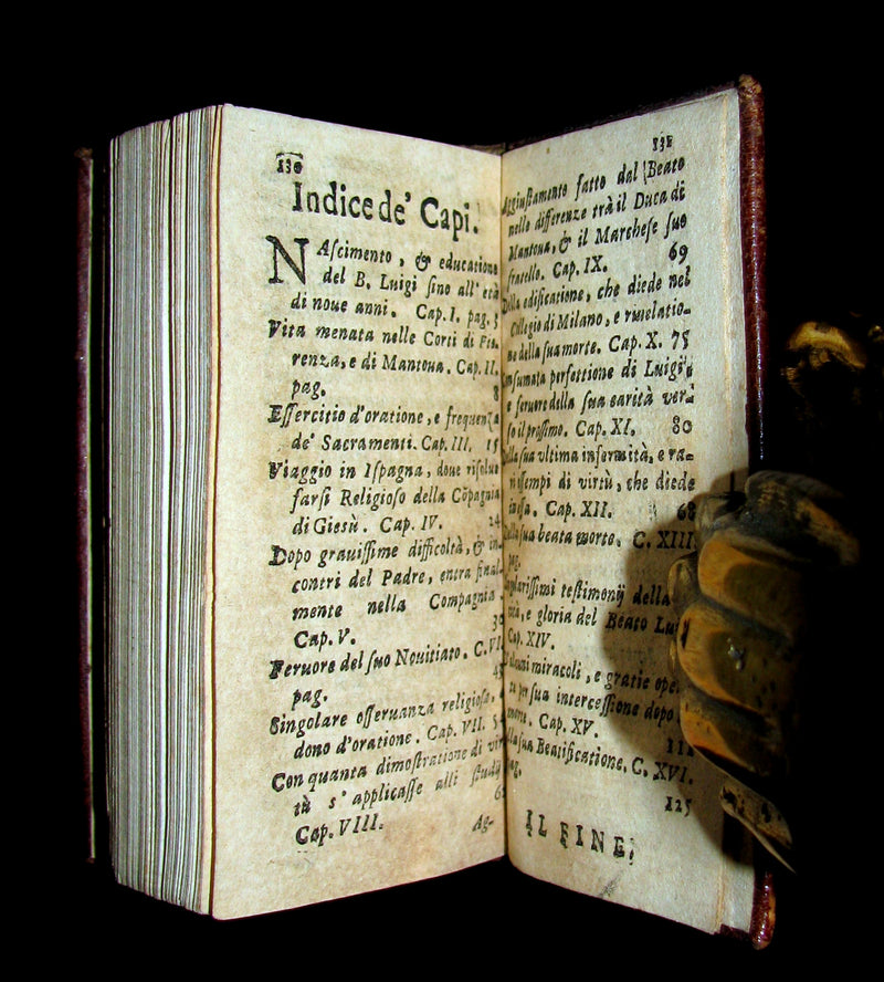 1628 Scarce Andreoli / ROSPIGLIOSI BINDERY WORK - Vita del b. Luigi Gonzaga.