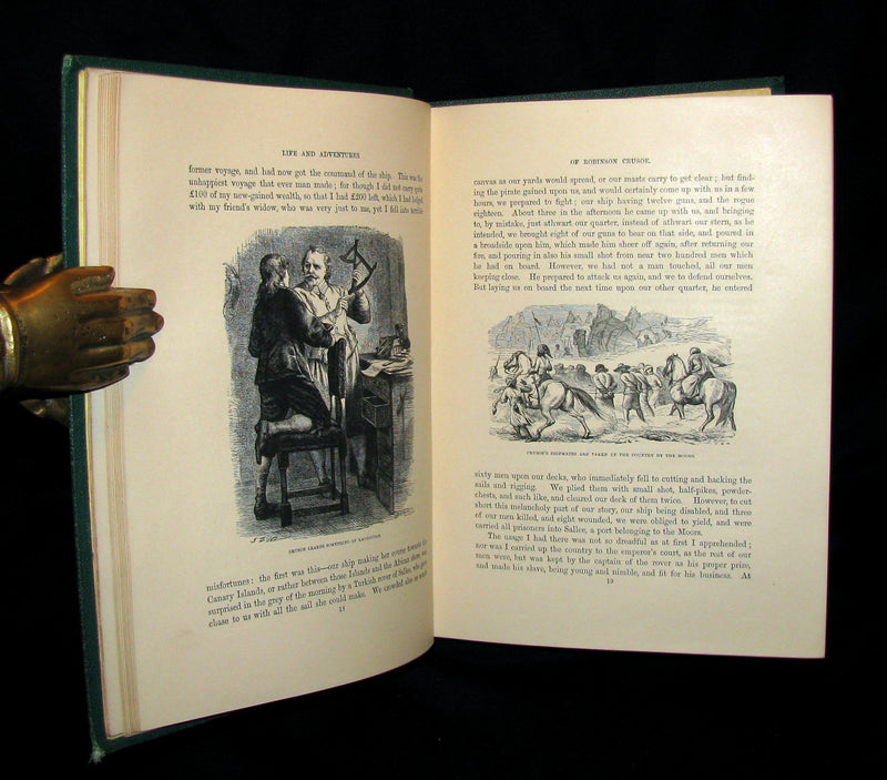 1864 Rare Book - Beautiful Binding - THE LIFE & ADVENTURES OF ROBINSON CRUSOE.