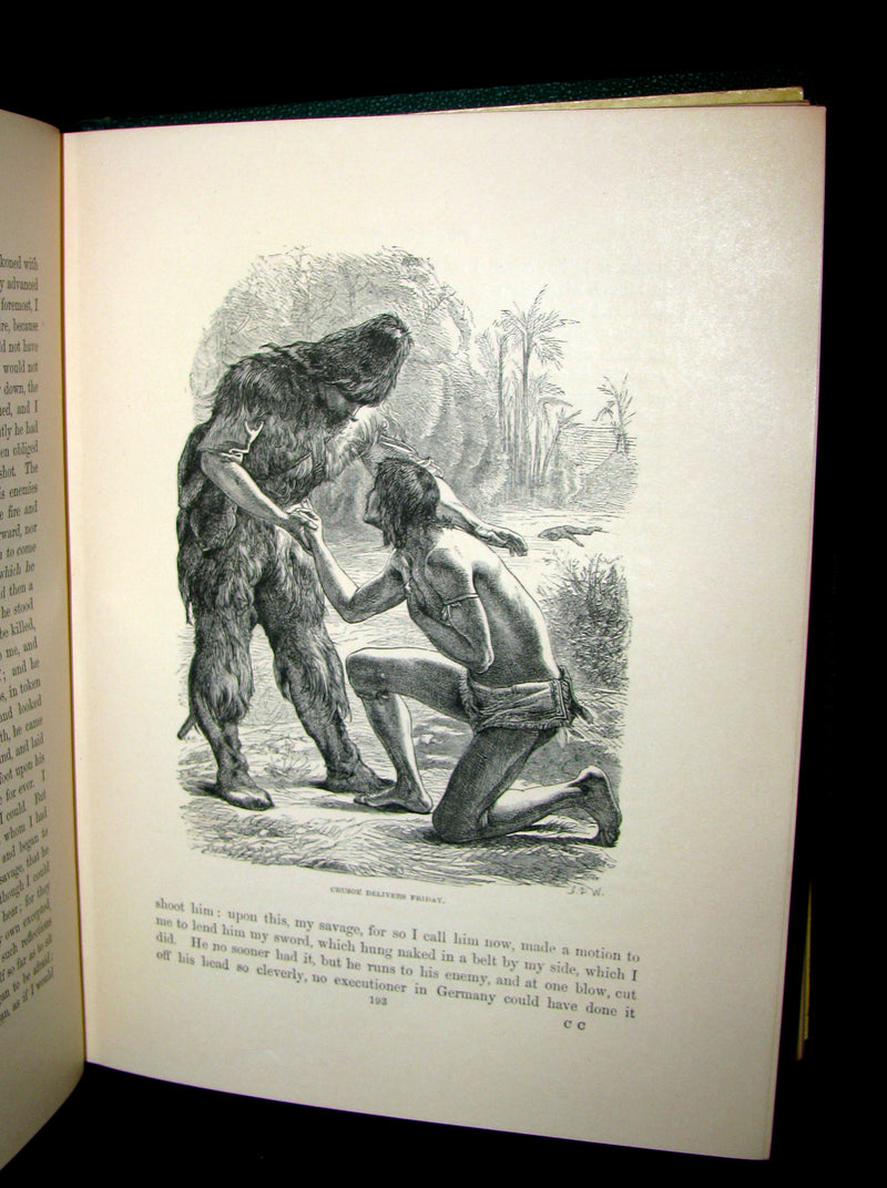 1864 Rare Book - Beautiful Binding - THE LIFE & ADVENTURES OF ROBINSON CRUSOE.