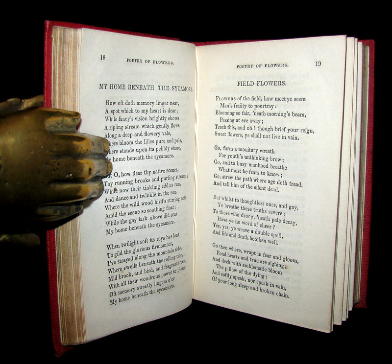 1853 Rare Floriography Book ~ The Language and Poetry of Flowers