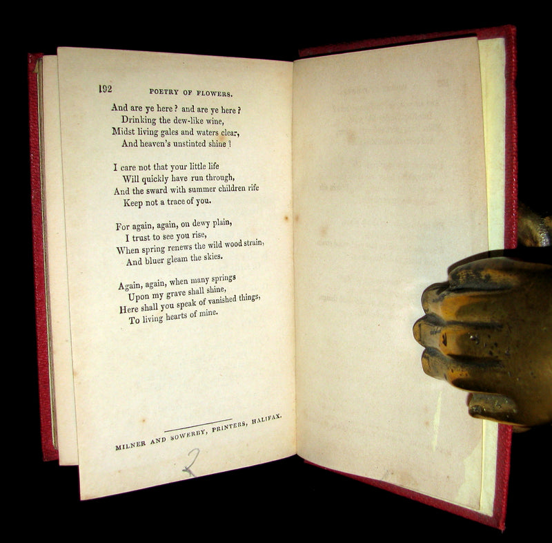 1853 Rare Floriography Book ~ The Language and Poetry of Flowers