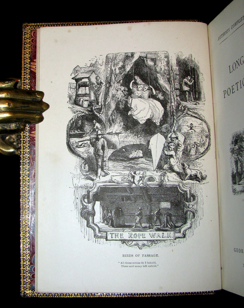 1883 Rare Book -  The Poetical Works of Henry Wadsworth Longfellow. Complete Edition.