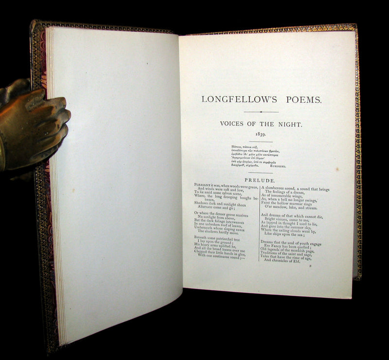 1883 Rare Book -  The Poetical Works of Henry Wadsworth Longfellow. Complete Edition.