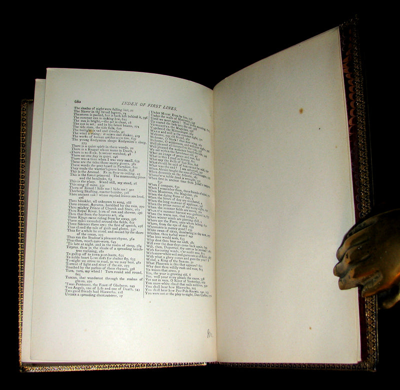 1883 Rare Book -  The Poetical Works of Henry Wadsworth Longfellow. Complete Edition.