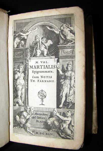 1644 Rare Latin vellum Book - MARTIAL's Epigrams - M. Val Martialis Epigrammata