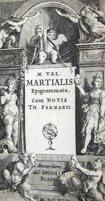 1644 Rare Latin vellum Book - MARTIAL's Epigrams - M. Val Martialis Epigrammata.