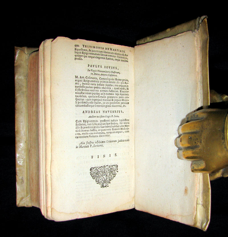 1644 Rare Latin vellum Book - MARTIAL's Epigrams - M. Val Martialis Epigrammata.