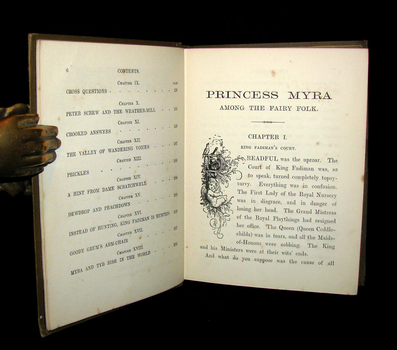 1880 Scarce Victorian Book - Princess Myra And Her Adventures Amongst The Fairy Folk