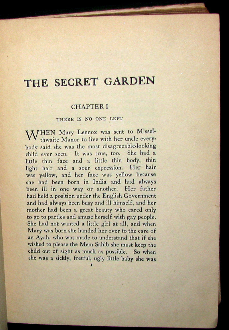 1911 Rare First Edition - The Secret Garden by Frances Hodgson Burnett