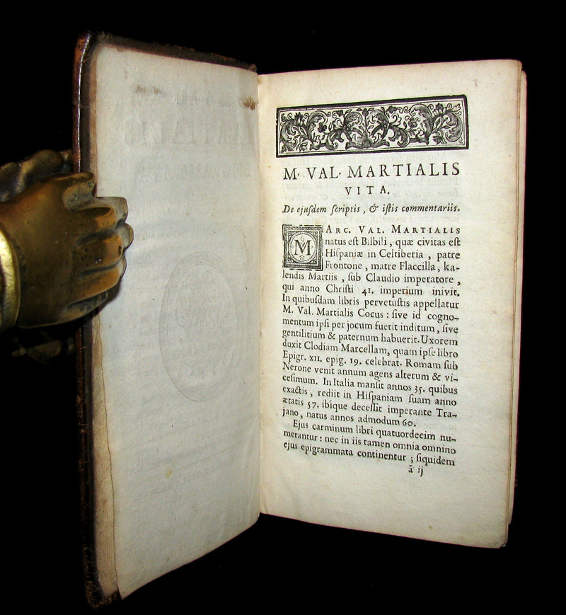 1693 Rare Book - MARTIAL's Epigrams - M. Val Martialis Epigrammata Demptis Obscenis