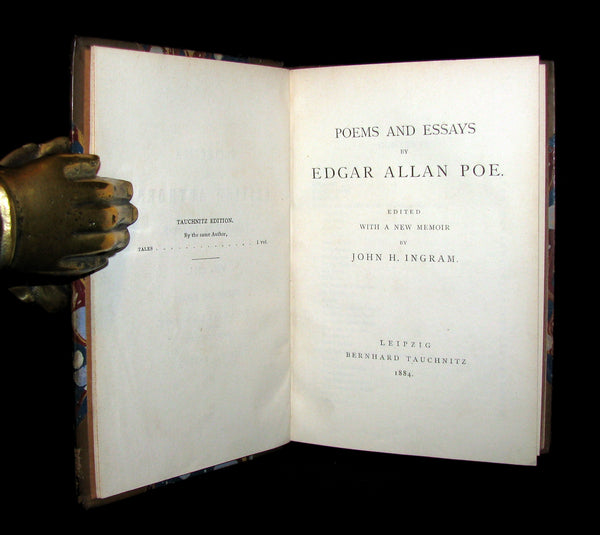1884 Rare Book - Poems and Essays by EDGAR ALLAN POE.