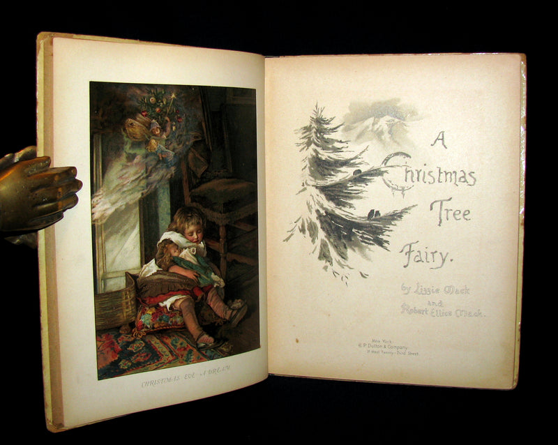 1880's Scarce Victorian Book ~ The Christmas Tree Fairy illustrated by Lizzie Lawson Mack