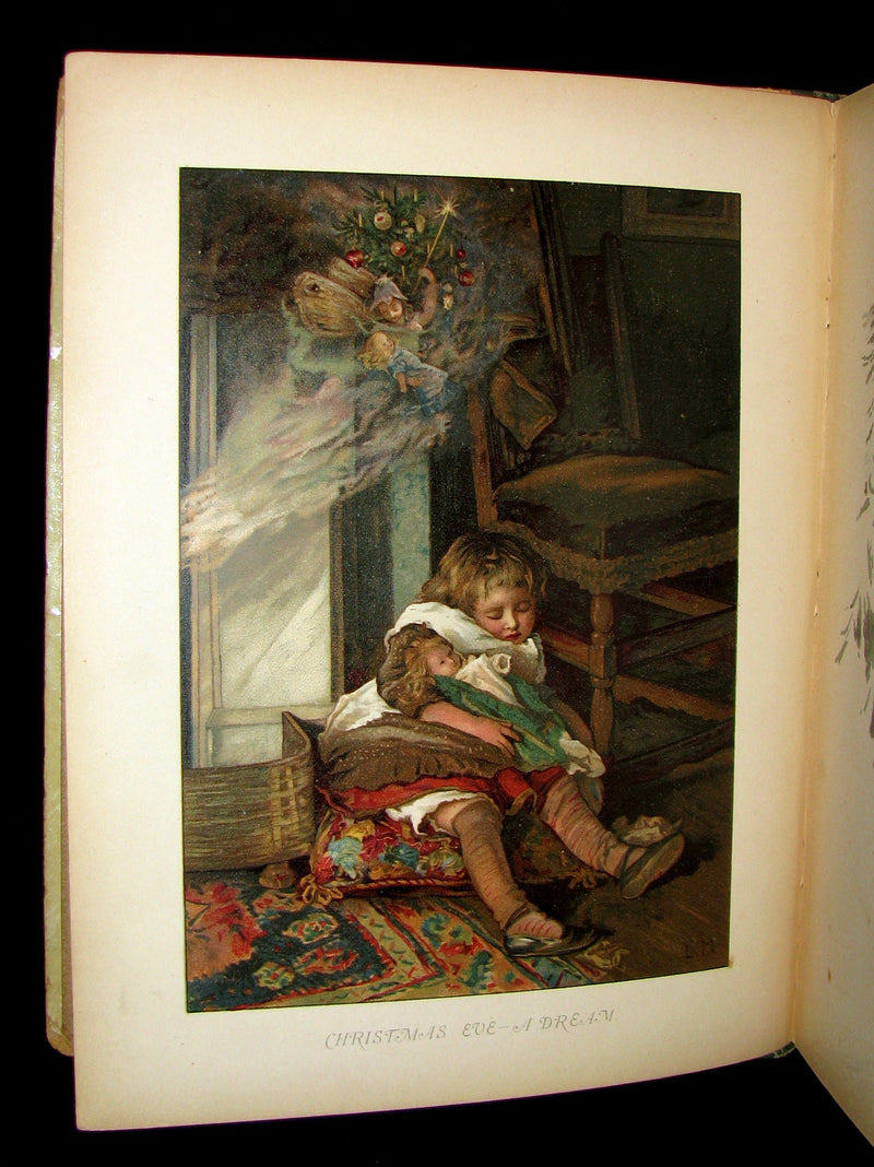 1880's Scarce Victorian Book ~ The Christmas Tree Fairy illustrated by Lizzie Lawson Mack
