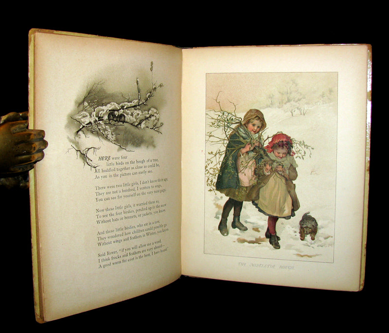 1880's Scarce Victorian Book ~ The Christmas Tree Fairy illustrated by Lizzie Lawson Mack