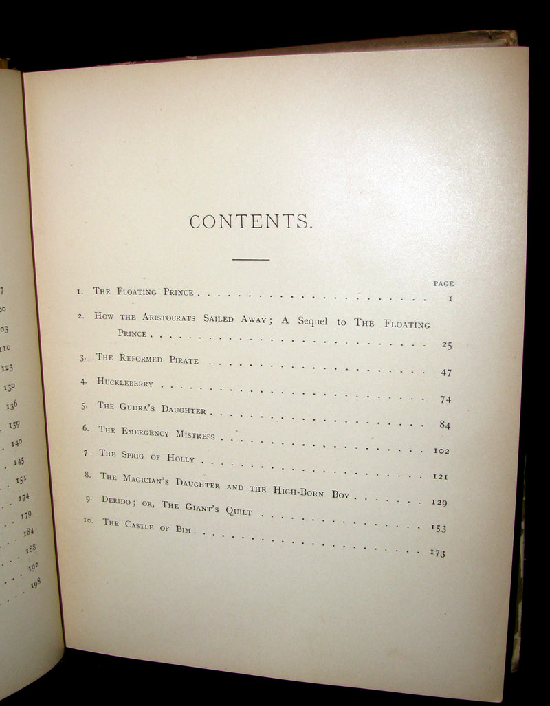 1884 Scarce Book - The Floating Prince and Other Fairy Tales by Frank R. Stockton