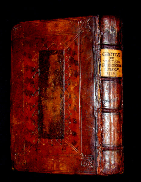 1718 Rare Book - On The Truth of the Christian Religion by Hugo Grotius.