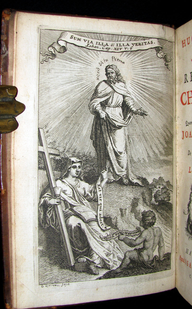 1718 Rare Book - On The Truth of the Christian Religion by Hugo Grotius.