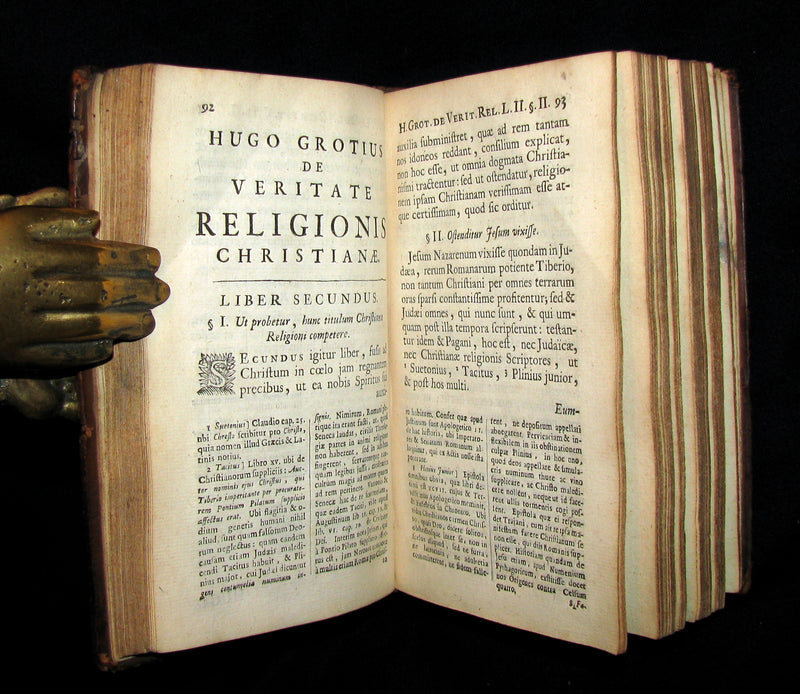 1718 Rare Book - On The Truth of the Christian Religion by Hugo Grotius.