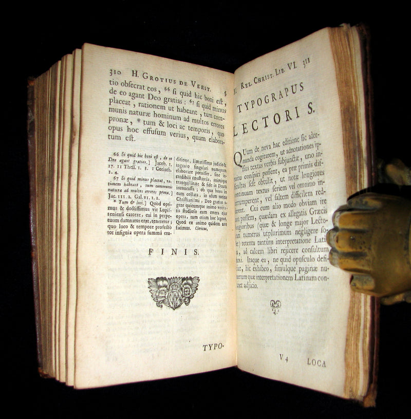 1718 Rare Book - On The Truth of the Christian Religion by Hugo Grotius.