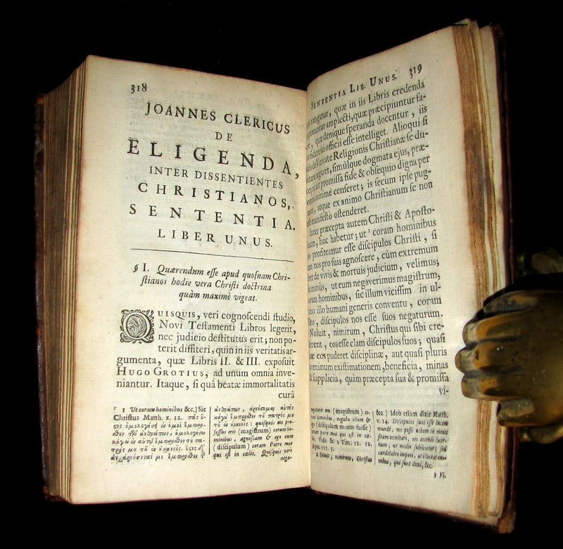 1718 Rare Book - On The Truth of the Christian Religion by Hugo Grotius.