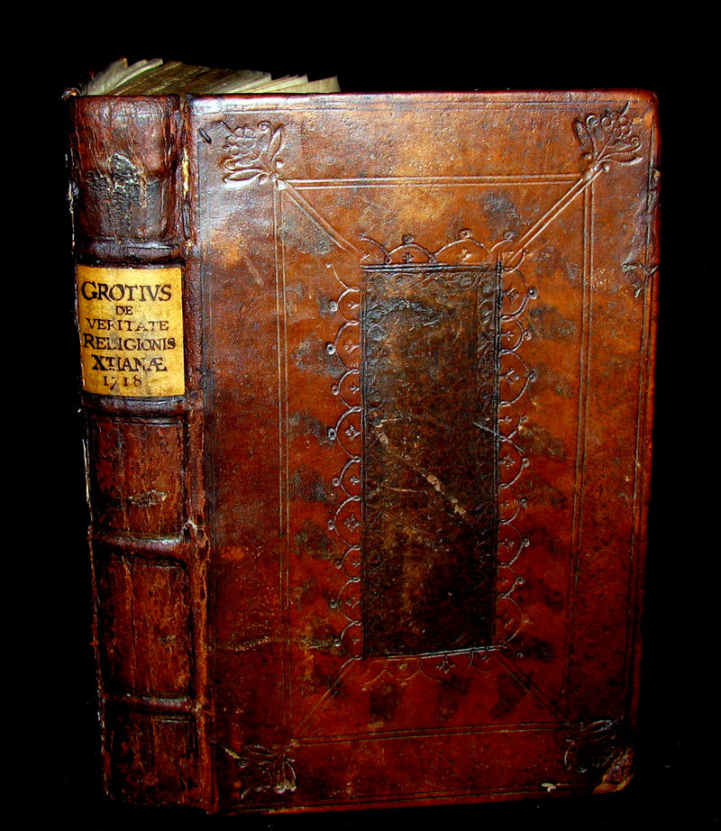 1718 Rare Book - On The Truth of the Christian Religion by Hugo Grotius.