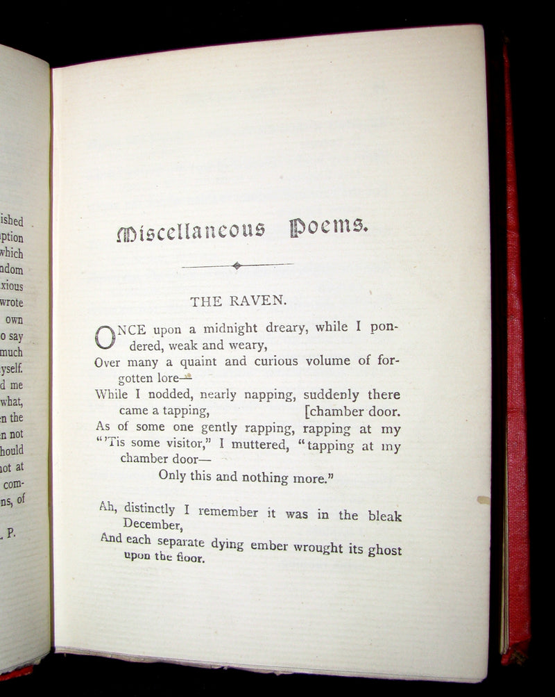 1885 Rare Book - The Poetical Works Of EDGAR ALLAN POE.