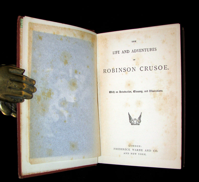 1895 Rare Book - THE LIFE & ADVENTURES OF ROBINSON CRUSOE.