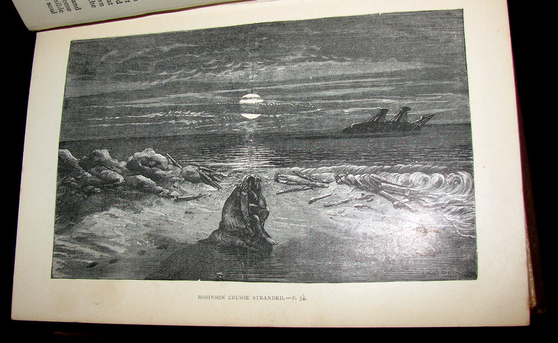 1895 Rare Book - THE LIFE & ADVENTURES OF ROBINSON CRUSOE.