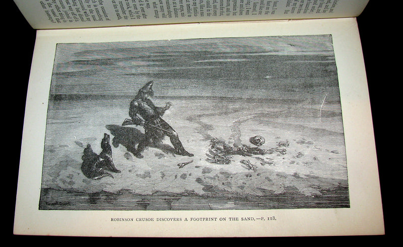 1895 Rare Book - THE LIFE & ADVENTURES OF ROBINSON CRUSOE.